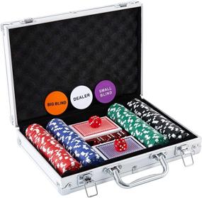 img 4 attached to 🎰 Homwom Casino Poker Chip Set - 200PCS with Aluminum Case: High-Quality 11.5g Chips for Texas Holdem, Blackjack & Gambling