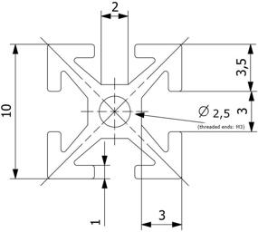 img 2 attached to MakerBeam 200X10X10Mm Beam Clear Anodised