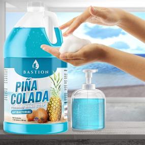 img 3 attached to 🧴 Bulk Foaming Antibacterial Hand Soap Refill - Pina Colada Scented - 1 Gallon (128 oz) - Hand Wash