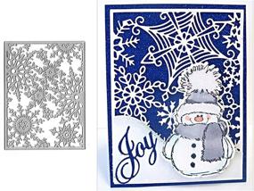 img 1 attached to Metal Snowflake Frame Cutting Dies - Christmas Snow Flower Die Cuts for DIY Scrapbooking, Decorative Embossing Stencils for Paper Crafts and Card Making