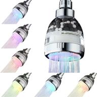 🚿 zen beads color changing filtered showerhead with led lights for hard water and chlorine - water softener for dry skin and hair logo