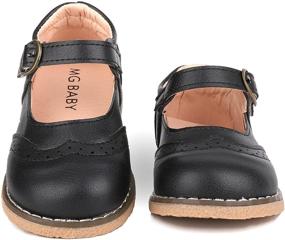 img 3 attached to 👧 Kids' Classic Perforated Flats: LONSOEN Toddler Boys Girls Dress Shoes