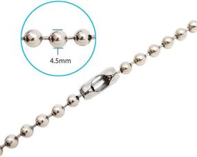 img 3 attached to 🔗 Premium 30ft Stainless Steel Ball Necklace with 20 Connectors- 4.5mm Bead Chain Roll Sets