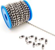 🔗 premium 30ft stainless steel ball necklace with 20 connectors- 4.5mm bead chain roll sets logo