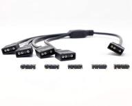 🌈 mega connectors 3-pin addressable rgb (argb) splitter cable - 50cm with male pins (f04-04argb-50) logo