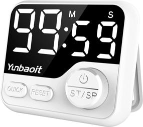 img 4 attached to ⏲️ Yunbaoit LED Digital Timer for Cooking, Kitchen, Kids – Magnetic Countdown Timer, Quickset Stopwatch Clock Timer for Classroom Teachers – Ideal for Study, Exercise, Baking (White)