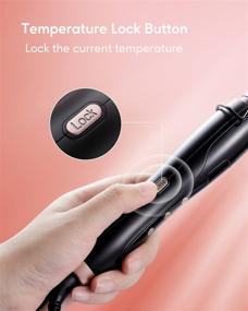 img 1 attached to 🌀 Подпрыгивающая естественная завивка Bubble Wand Curling Iron - Профессиональное керамическое устройство для завивки Bubble Curling Wand для коротких и длинных волос, спиральное устройство для завивки 1 дюймового Bubble Hair Wand - Двойное напряжение