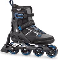 🛹 rollerblade macroblade 80 abt men's adult fitness inline skate: black & blue performance skates logo