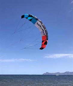 img 3 attached to 🪁 FLEXIFOIL Kitesurf Trainer Kite with Bar | 2.6m Control Training Kite for Kids & Adults | Best Beach Summer Sport Power Kite | Fun Kiteboarding Activity | Easy Fly 2.4m² Kiteboard