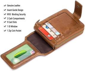 img 2 attached to 👛 BULLCAPTAIN Leather RFID Blocking Wallet