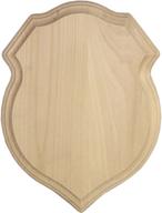 🛡️ premium walnut hollow basswood shield plaque, 9"x12" - ideal for exceptional craftsmanship logo