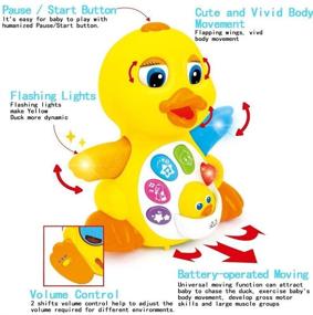 img 2 attached to 🦆 Игрушка-утка Воби: Обучающая музыкой и светом для 1-летнего малыша