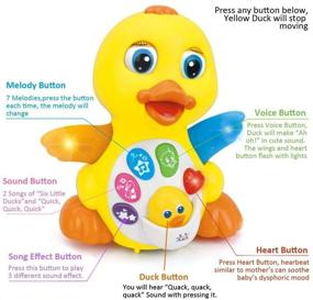 img 3 attached to 🦆 Woby Musical Duck Toy: Educational Learning with Music and Lights for 1 Year Old Baby Toddler