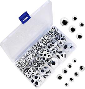 img 4 attached to Self-adhesive Wiggle Eyes - 1221 Pieces in Assorted Sizes for DIY Crafts & Scrapbooking (Classic)