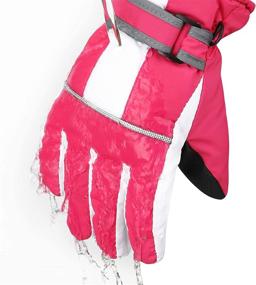 img 2 attached to ❄️ Waterproof Insulated Winter Gloves for Kids - Warm Snow Gloves for Boys & Girls, Toddler Mittens Ski Gloves for Cold Weather