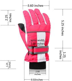 img 3 attached to ❄️ Waterproof Insulated Winter Gloves for Kids - Warm Snow Gloves for Boys & Girls, Toddler Mittens Ski Gloves for Cold Weather