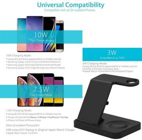 img 3 attached to FACEVER 3 in 1 Wireless Charger Stand for iPhone Apple Watch Airpods, Fast Qi Charging Station for iWatch SE 6 5 4 3 2 1 iPhone 12 11 Pro Xs Max XR X Samsung Galaxy Watch Buds
