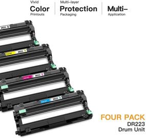 img 3 attached to 🖨️ E-Z Ink (TM) Replacement Drum Unit for Brother DR223CL DR223 - Compatible with MFC-L3770CDW MFC-L3750CDW HL-L3230CDW HL-L3290CDW HL-L3210CW (4 Pack) - Black, Cyan, Magenta, Yellow