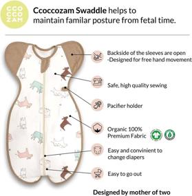 img 3 attached to Organic Cow Pattern Swaddle: CCOCCOZAM 100% Organic Small Sleep Sack for Babies 7-13 lbs