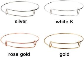 img 1 attached to 💍 Tosnail Pack of 120 Wire Bangle Bracelets – Expandable Blank Bangles | 4 Colors for Jewelry Making