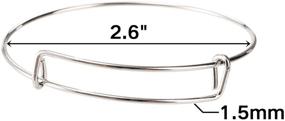 img 3 attached to 💍 Tosnail Pack of 120 Wire Bangle Bracelets – Expandable Blank Bangles | 4 Colors for Jewelry Making