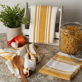 img 1 attached to DII Everyday Dishtowel Collection Chef Stripe Dishtowel Set Kitchen & Dining