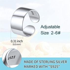 img 2 attached to Hypoallergenic Adjustable Band Toe Ring - ChicSilver 925 Sterling Silver