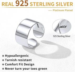 img 1 attached to Hypoallergenic Adjustable Band Toe Ring - ChicSilver 925 Sterling Silver