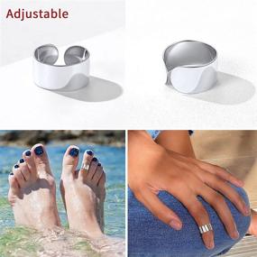 img 3 attached to Hypoallergenic Adjustable Band Toe Ring - ChicSilver 925 Sterling Silver