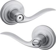 🚪 enhance privacy with kwikset tustin door handle lever - traditional wave design in satin chrome logo