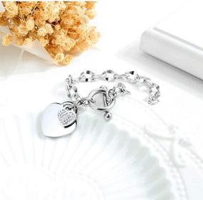 img 2 attached to Spclsim Bracelets Stainless Zirconia Christmas Girls' Jewelry