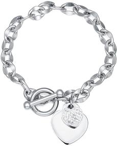 img 1 attached to Spclsim Bracelets Stainless Zirconia Christmas Girls' Jewelry