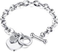 spclsim bracelets stainless zirconia christmas girls' jewelry logo