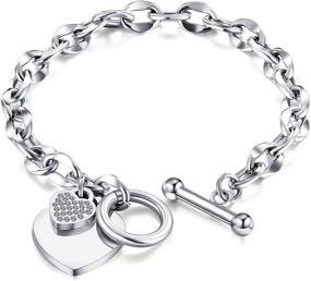 img 4 attached to Spclsim Bracelets Stainless Zirconia Christmas Girls' Jewelry