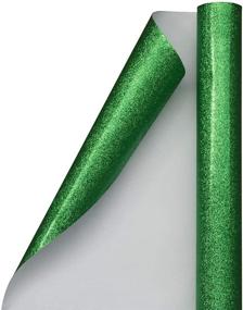 img 4 attached to 🎁 JAM PAPER блестящая упаковка для подарков - Зеленая блестящая упаковочная бумага - 25 кв. футов - Продается поштучно