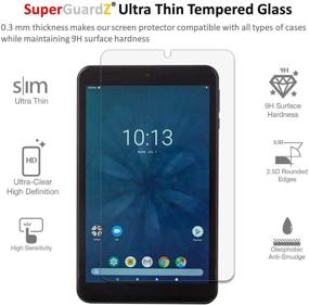 img 2 attached to [2-Pack] Onn Surf 8-Inch Screen Protector [Tempered Glass], SuperGuardZ, 9H Hardness, 0.3mm Thickness, 2.5D Rounded Edge, Anti-Scratch, Anti-Bubble [Lifetime Replacement]