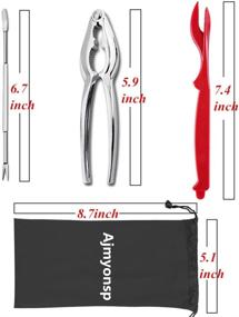 img 3 attached to 12-Piece Seafood Crackers and Picks Set - Ajmyonsp Lobster Crackers and Tools, Crab Leg Crackers & Forks Set - Dishwasher Safe, Nut Cracker Set