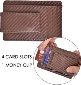 img 1 attached to Hopsooken Pocket Wallet: Premium Leather Minimalist Men's Wallets, Card Cases & Money Organizers