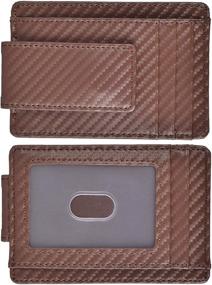 img 4 attached to Hopsooken Pocket Wallet: Premium Leather Minimalist Men's Wallets, Card Cases & Money Organizers