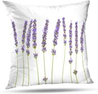 🌸 kjong lavender flowers throw pillow cover - white lavender, beautiful beauty bloom blue square decorative pillow case - 18 x 18 inch, zippered pillow cover for bedroom living room, 2 sides print (18x18) логотип