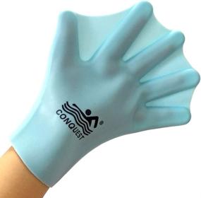 img 4 attached to OMDD Silicone Webbed Swimming Gloves: Enhance Swim Training with Aqua Fit & Full Finger Design for Unisex Kids - 2PCS