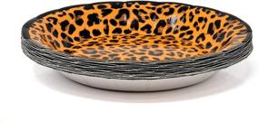 img 2 attached to 🐆 Leopard Print Party Supplies Tableware Set - 24 Plates, Cups & 50 Napkins for Cheetah Jungle Safari Animal Adventure - Perfect for Baby Showers, Birthdays & More!