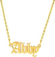 🎁 personalized 18k gold plated old english name necklace - over 800 names in stock! ideal monogram jewelry gift for women on christmas, birthdays, and more - joycuff logo