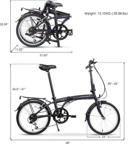 img 2 attached to Складной легкий алюминиевый складной велосипед Dahon