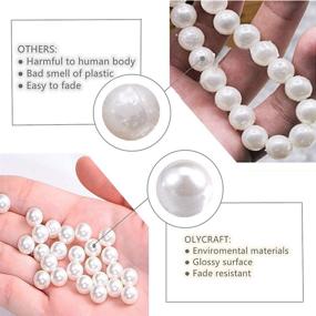 img 1 attached to 💍 500pcs 5mm White Pearl Beads for Jewelry Making, DIY Crafts, Wedding, Party, & Home Decorations - OLYCRAFT Faux ABS Pearl Beads - No Hole, Makeup Pearl Beads