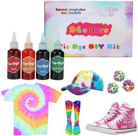 img 4 attached to 🎨 Vibrant Tie Dye Kit: 24 All-in-One Colors for Crafting, Fabric, and DIY Parties