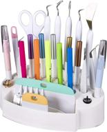 🎨 artbin 6974ag desktop accessory storage: organize arts and crafts with 24 slot organizer, white logo