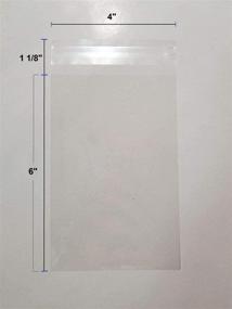 img 1 attached to 📦 UNIQUEPACKING Clear Resealable Cellophane OPP Bags - 100 Pcs, 4x6 Inches - Bulk Pack of 100 Pieces