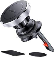 📱 raxfly magnetic car phone mount holder - upgraded clip for 360° rotation - air vent cell phone holder for car magnet mount - compatible with iphone, samsung, and all smartphones - silver logo