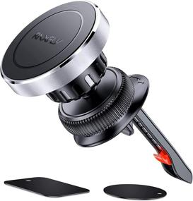 img 4 attached to 📱 RAXFLY Magnetic Car Phone Mount Holder - Upgraded Clip for 360° Rotation - Air Vent Cell Phone Holder for Car Magnet Mount - Compatible with iPhone, Samsung, and All Smartphones - Silver